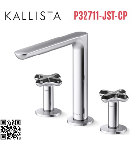 Vòi bồn tắm 3 chân nóng lạnh Chrome Kallista P32711-JST-CP 