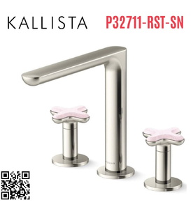 Vòi bồn tắm nóng lạnh 3 chân Nickel Kallista P32711-RST-SN