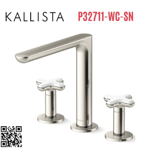 Vòi bồn tắm 3 chân nóng lạnh Nickel Kallista P32711-WC-SN