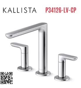 Vòi bồn tắm 3 chân nóng lạnh Chrome Kallista P34126-LV-CP