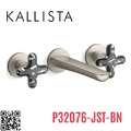 Vòi chậu rửa mặt nóng lạnh âm tường Nickel Kallista P32076-JST-BN