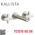 Vòi chậu rửa mặt nóng lạnh âm tường Nickel Kallista P32076-WC-BN