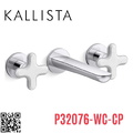 Vòi chậu rửa mặt 3 chân âm tường Chrome Kallista P32076-WC-CP