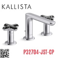 Vòi chậu rửa mặt nóng lạnh 3 chân Chrome Kallista P32704-JST-CP