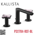 Vòi chậu rửa mặt nóng lạnh 3 chân đen Kallista P32704-RST-BL