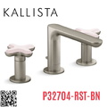 Vòi chậu rửa mặt nóng lạnh 3 chân Nickel Kallista P32704-RST-BN
