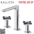 Vòi chậu rửa mặt nóng lạnh 3 chân Chrome Kallista P32705-JST-CP