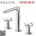 Vòi chậu rửa mặt nóng lạnh 3 chân Chrome Kallista P32705-WC-CP