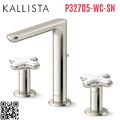 Vòi chậu rửa mặt nóng lạnh 3 chân Nickel Kallista P32705-WC-SN