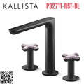 Vòi bồn tắm nóng lạnh 3 chân đen Kallista P32711-RST-BL