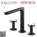 Vòi bồn tắm 3 chân nóng lạnh đen Kallista P32711-WC-BL