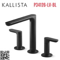 Vòi bồn tắm 3 chân nóng lạnh đen Kallista P34126-LV-BL