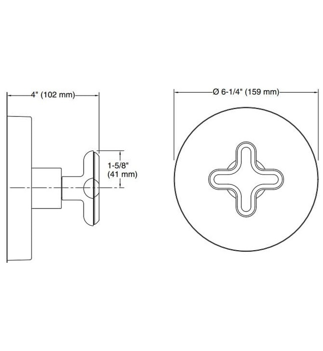 Mặt nạ điều khiển đơn sen tắm âm tường Nickel Kallista P32707-RST-SN
