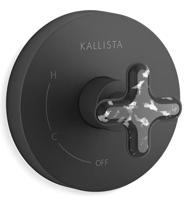 Mặt nạ điều khiển đơn sen tắm âm tường Chrome Kallista P32707-JST-CP