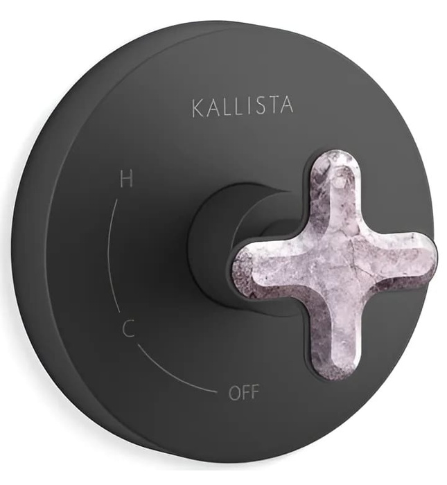 Mặt nạ điều khiển đơn sen tắm âm tường Nickel Kallista P32707-RST-SN