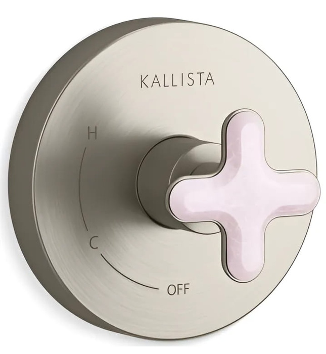 Mặt nạ điều khiển đơn sen tắm âm tường Nickel Kallista P32707-RST-SN