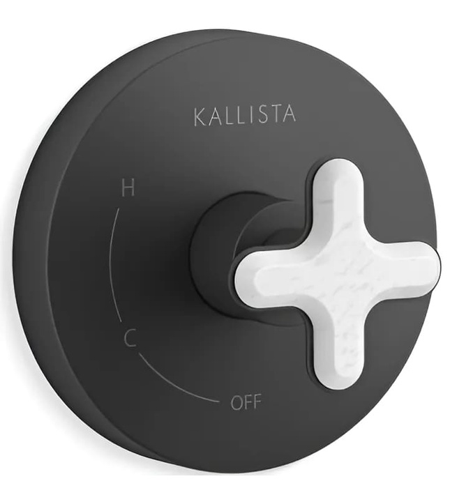 Mặt nạ điều khiển đơn sen tắm âm tường Chrome Kallista P32707-WC-CP