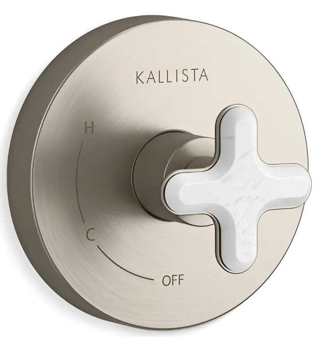 Mặt nạ điều khiển đơn sen tắm âm tường vàng Kallista P32707-WC-BAF