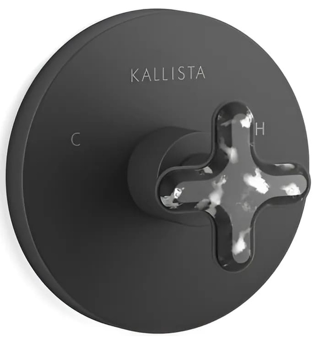 Mặt nạ điều chỉnh nhiệt độ sen tắm âm tường Nickel Kallista P32708-JST-SN