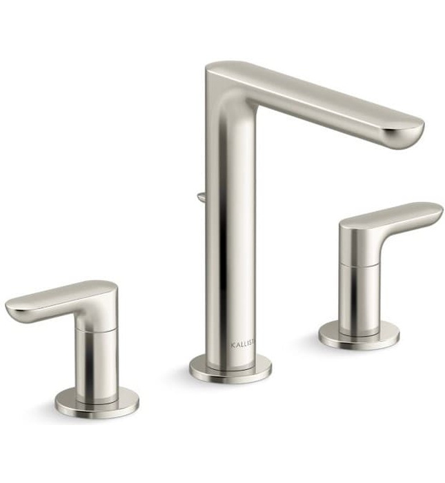 Vòi chậu rửa mặt nóng lạnh màu đen Kallista P34120-LV-BL