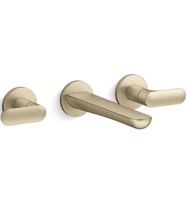 Vòi rửa mặt nóng lạnh âm tường Nickel Kallista P34125-LV-BN