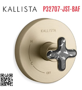 Van điều khiển đơn sen tắm vàng Kallista P32707-JST-BAF