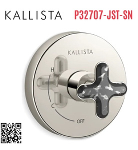 Van điều khiển đơn sen tắm Nickel Kallista P32707-JST-SN