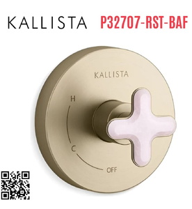 Van điều khiển đơn sen tắm vàng Kallista P32707-RST-BAF