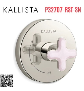 Van điều khiển đơn sen tắm Nickel Kallista P32707-RST-SN