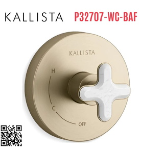 Van điều khiển đơn sen tắm vàng Kallista P32707-WC-BAF