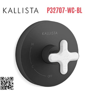 Van điều khiển đơn sen tắm đen Kallista P32707-WC-BL