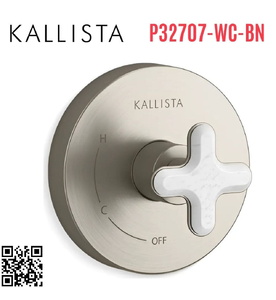 Van điều khiển đơn sen tắm Nickel Kallista P32707-WC-BN