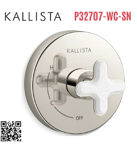 Van điều khiển đơn sen tắm Nickel Kallista P32707-WC-SN