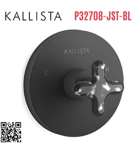 Van điều chỉnh nhiệt độ sen tắm đen Kallista P32708-JST-BL