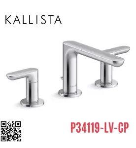 Vòi Lavabo 3 Lỗ Nóng Lạnh Kallista P34119-LV-CP