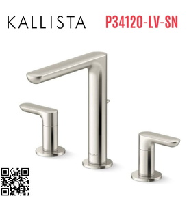 Vòi chậu rửa mặt nóng lạnh Nickel Kallista P34120-LV-SN
