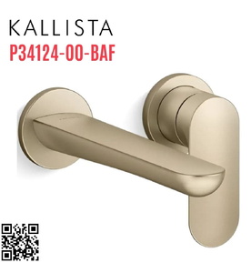 Vòi rửa mặt âm tường vàng Kallista P34124-00-BAF