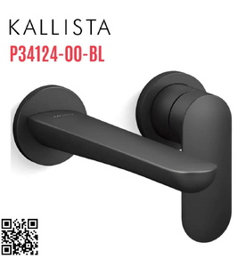 Vòi rửa mặt âm tường đen Kallista P34124-00-BL