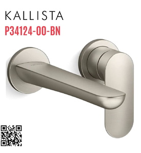 Vòi rửa mặt âm tường Nickel P34124-00-BN