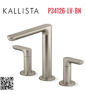 Vòi bồn tắm 3 chân nóng lạnh Nickel Kallista P34126-LV-BN