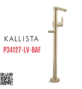 Vòi bồn tắm gắn sàn 1 lỗ màu vàng Kallista P34127-LV-BAF