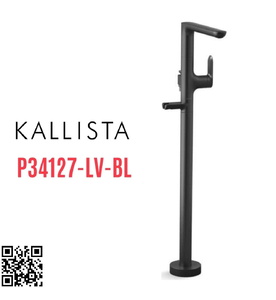 Vòi bồn tắm gắn sàn 1 lỗ màu đen Kallista P34127-LV-BL