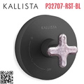 Mặt nạ điều khiển đơn sen tắm âm tường đen Kallista P32707-RST-BL