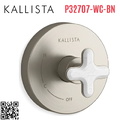 Mặt nạ điều khiển đơn sen tắm âm tường Nickel Kallista P32707-WC-BN