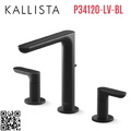 Vòi chậu rửa mặt nóng lạnh màu đen Kallista P34120-LV-BL