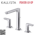 Vòi chậu rửa mặt nóng lạnh 3 chân Chrome Kallista P34120-LV-CP 