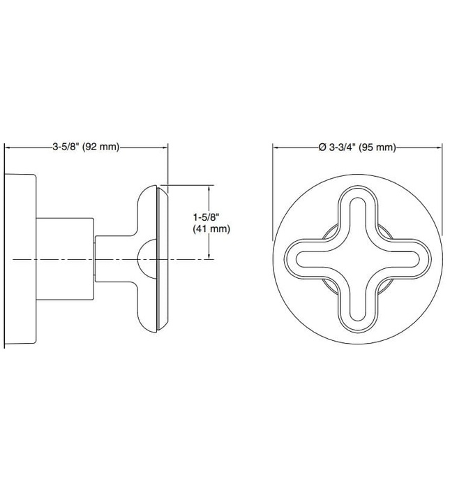 Mặt nạ chuyển đổi hướng nước sen tắm âm tường Nickel Kallista P32709-JST-SN