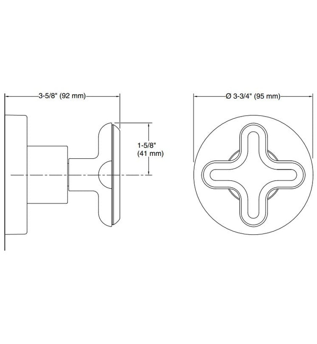 Mặt nạ chuyển đổi hướng nước sen tắm âm tường Nickel Kallista P32709-RST-BN