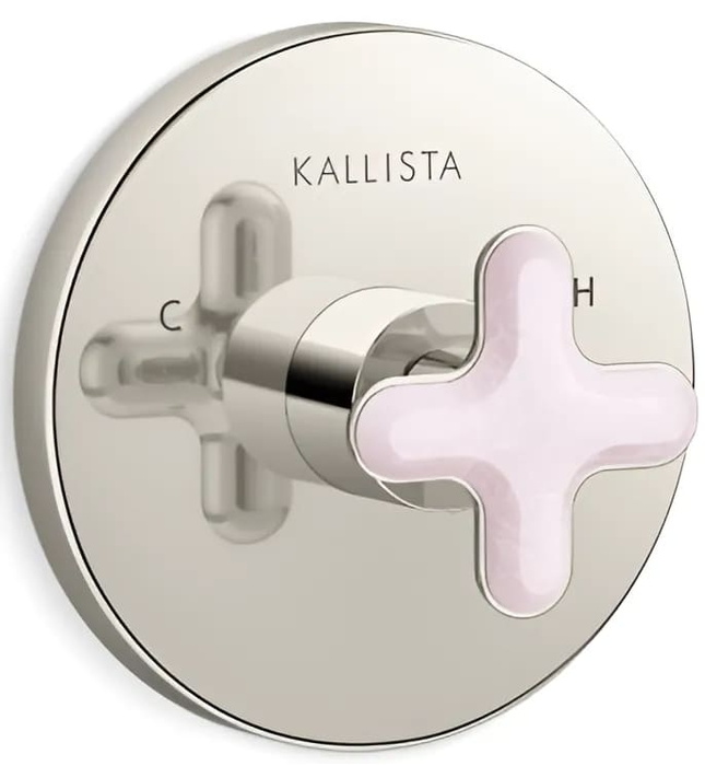 Mặt nạ điều chỉnh nhiệt độ sen tắm âm tường đen Kallista P32708-RST-BL