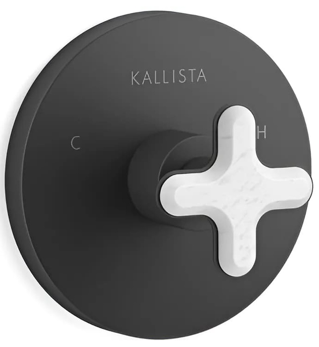 Mặt nạ điều chỉnh nhiệt độ sen tắm âm tường Nickel Kallista P32708-WC-BN